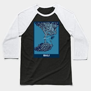 Bali - Indonesia Peace City Map Baseball T-Shirt